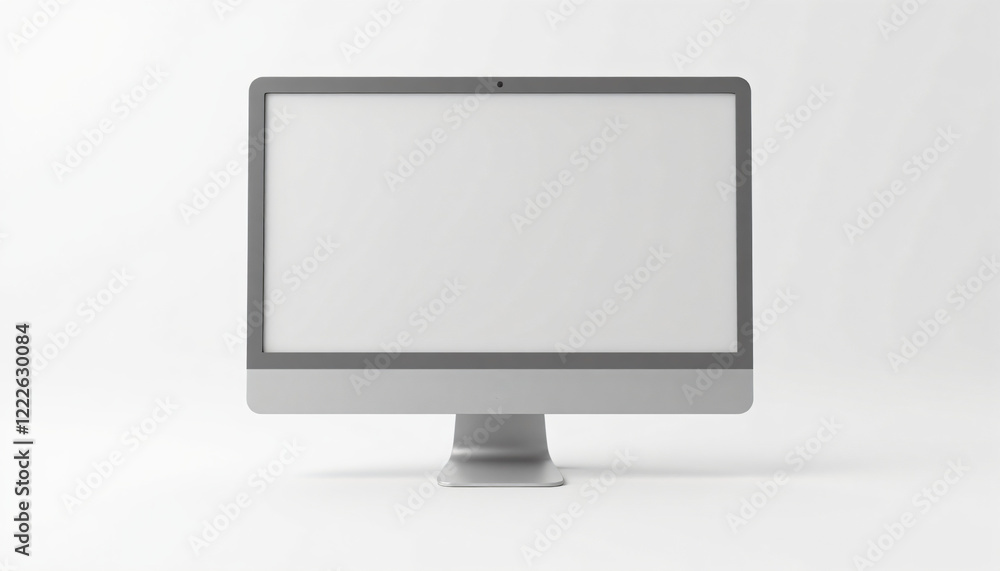 A 3D of An apple computer monitor . on a white background. A 3D of An apple computer monitor . on a white background.