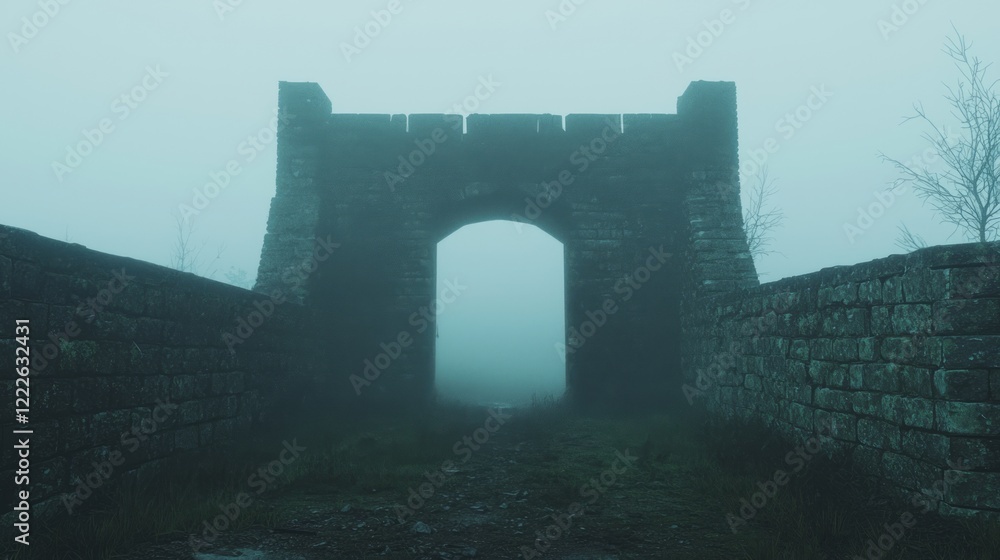Heavily Fortified Checkpoint Surrounded by Fog and Mystery Heavily Fortified Checkpoint Surrounded by Fog and Mystery