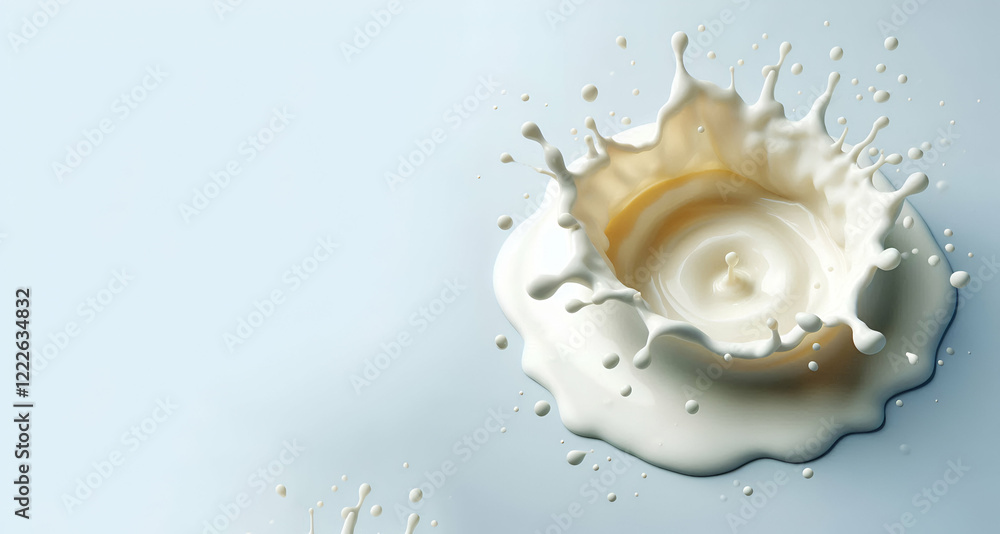 A splash of milk is being poured into a glass | Premium AI-generated image A splash of milk is being poured into a glass | Premium AI-generated image