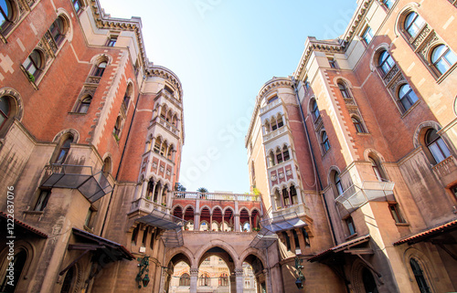 Photography The Saint Antoine Church courtyard building facade in istanbul