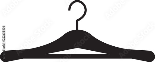 Cloth hanger icon, Hanger for cloakroom or closet. Hang for coat, shirt or suit, towel. Hook sale logo. Vector glyph silhouette template design elements, isolated on transparent background,