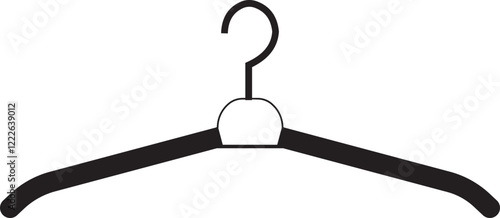 Cloth hanger icon, Hanger for cloakroom or closet. Hang for coat, shirt or suit, towel. Hook sale logo. Vector glyph silhouette template design elements, isolated on transparent background,