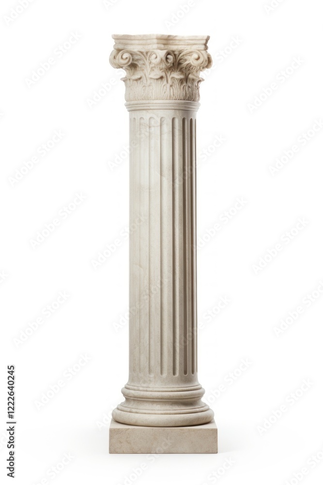 Roman pillar architecture column white background. Roman pillar architecture column white background.