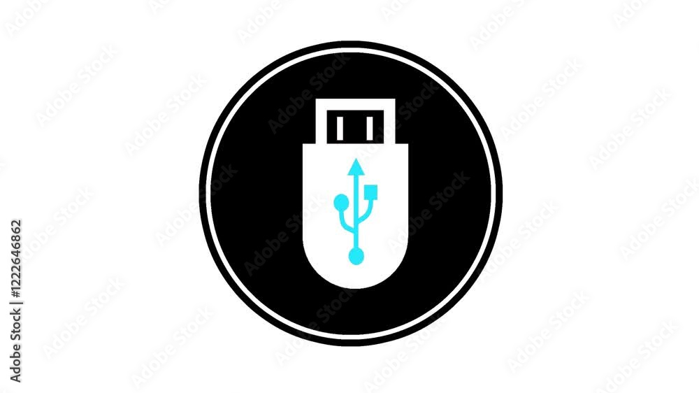 USB flash drive icon animation | USB Animated logo USB flash drive icon animation | USB Animated logo