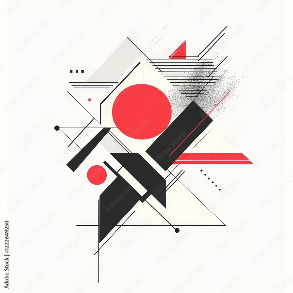 Geometric Abstract Design with Bold Shapes and Colors Geometric Abstract Design with Bold Shapes and Colors