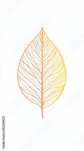 A Stunning Autumn Leaf Design: A Vibrant Botanical Illustration