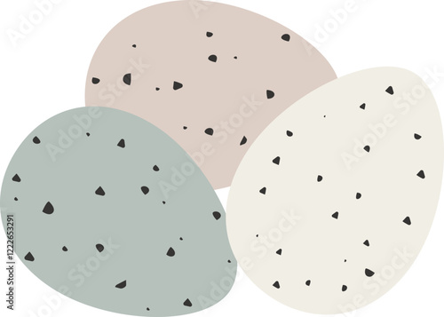 Bird egg icon.
Speckled bird egg flat vector isolated.
Transparent Background.