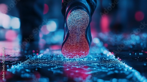 Neon City Steps: A Futuristic Footfall