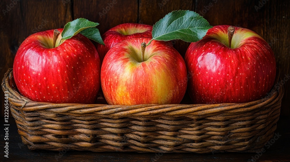 A Basket of Red Apples: A Still Life Photography A Basket of Red Apples: A Still Life Photography