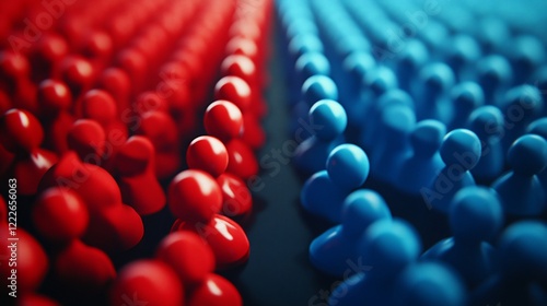 Red vs Blue: A Visual Metaphor for Division and Conflict