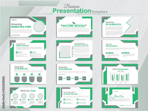 Creative business PowerPoint presentation slides template design. Use for modern keynote presentation background, brochure design, website slider, landing page, annual report, company profile