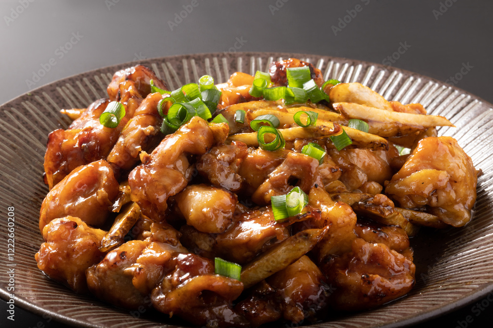 鶏肉とゴボウの照り焼き(鶏もも) 鶏肉とゴボウの照り焼き(鶏もも)