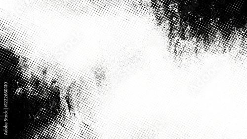 Subtle halftone grunge urban texture vector. Distressed overlay texture. Grunge background. Abstract mild textured effect. Vector Illustration. Black isolated on white