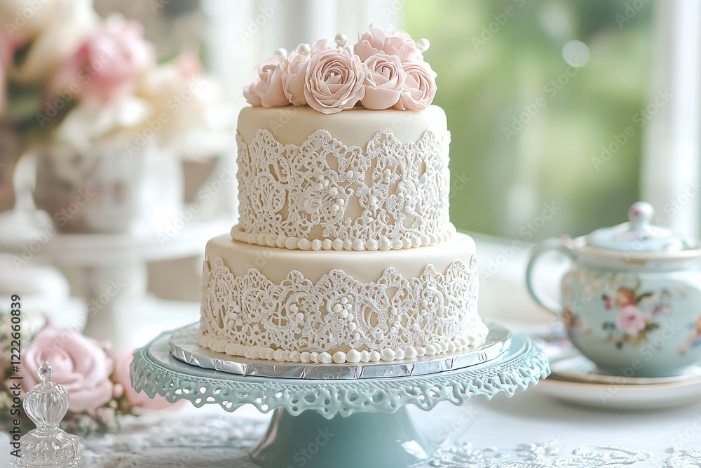 Fototapeta premium Lace Wedding Cake