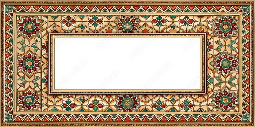 Decorative frame with geometric shapes and patterns, decorative frames Decorative frame with geometric shapes and patterns, decorative frames