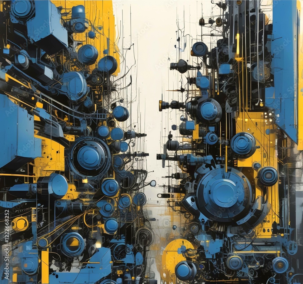 Fototapeta premium Illustration of abstract technology background.