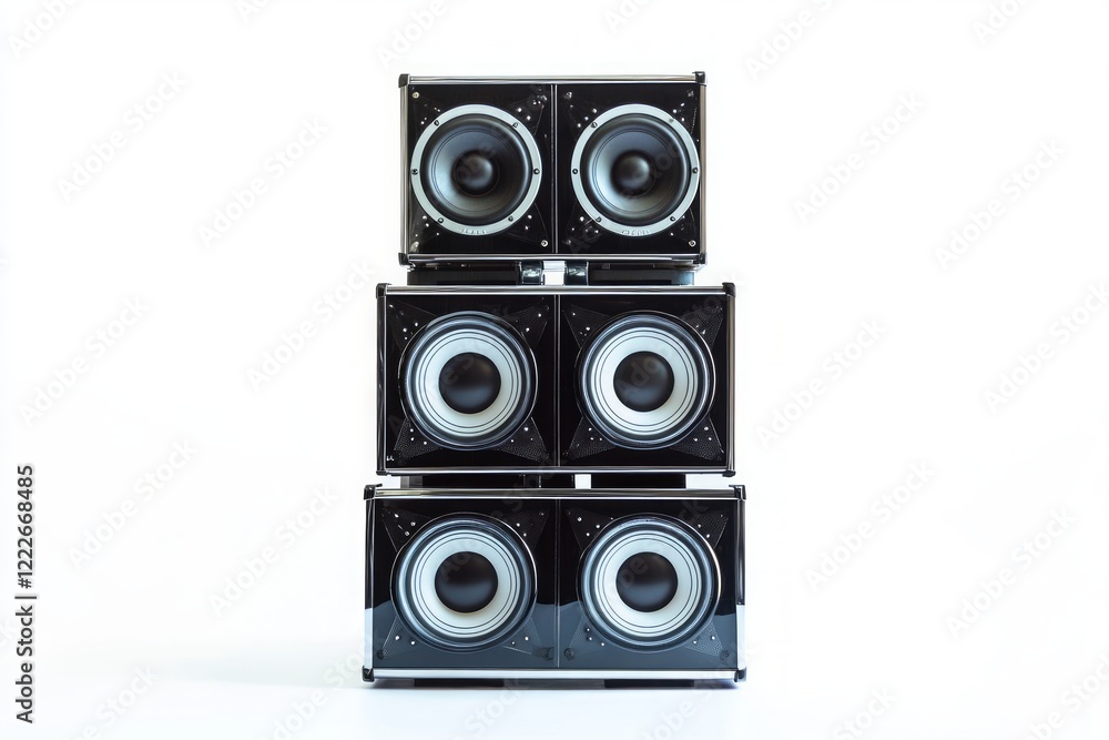 A Symphony of Sound: Stacked Speakers in Pristine Black and White Design. High-Fidelity Audio Equipment for the Modern Home. Experience the Richness and Clarity of Premium Sound. A Symphony of Sound: Stacked Speakers in Pristine Black and White Design. High-Fidelity Audio Equipment for the Modern Home. Experience the Richness and Clarity of Premium Sound.