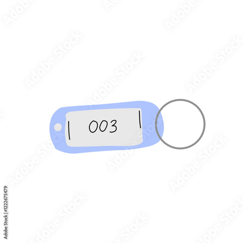 Keychains flat clipart cartoon