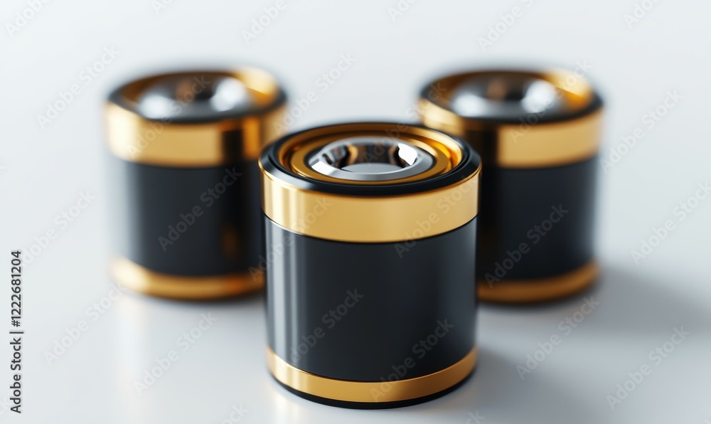 Forced perspective single cell lithium ion battery holders on a white background Forced perspective single cell lithium ion battery holders on a white background
