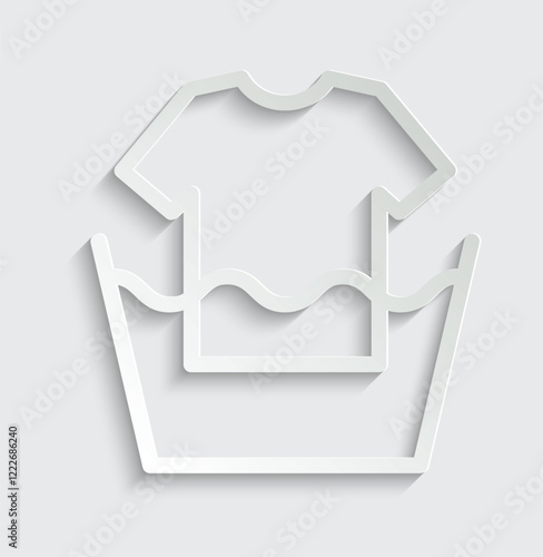  t-shirt wash icon vector  washing instruction symbol