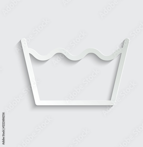  wash icon vector  washing instruction symbol