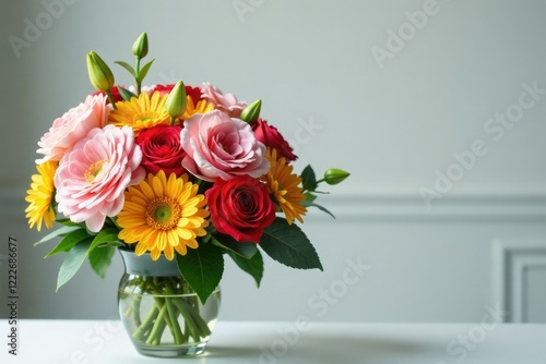 Wallpaper Mural A lush bouquet of mixed flowers in a elegant holder, photography, mixed Torontodigital.ca