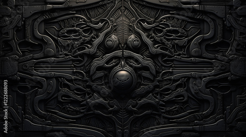 Dark Bio Mechanical Background Texture