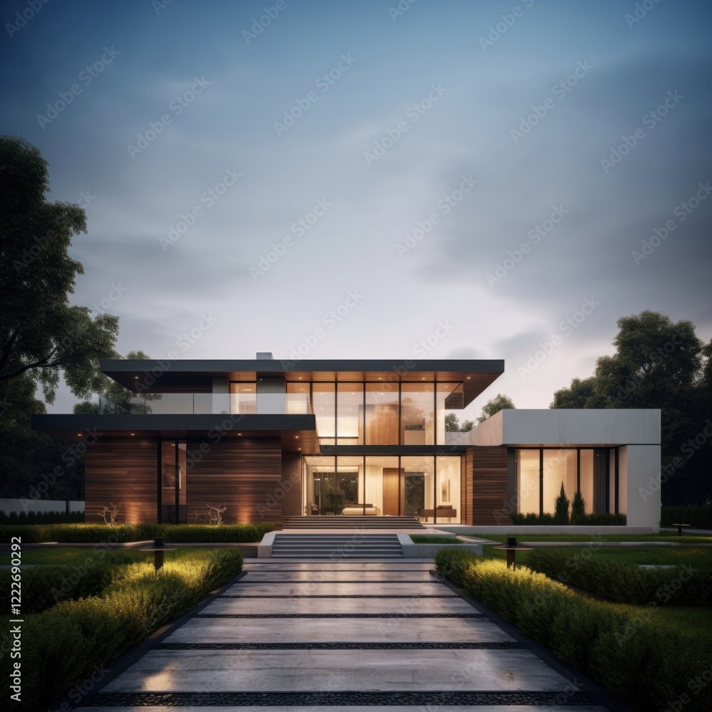 Modern house architecture building outdoors. Modern house architecture building outdoors.