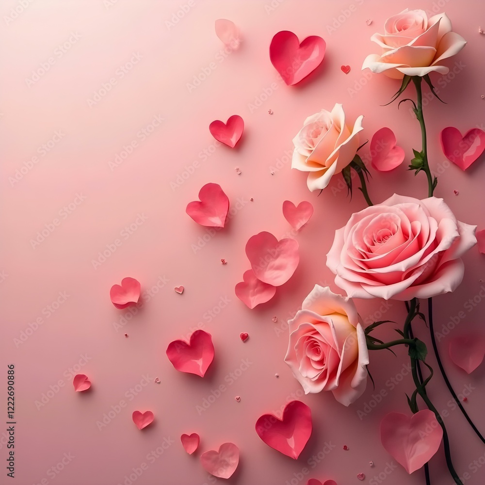 Fototapeta premium Pink roses bouquet