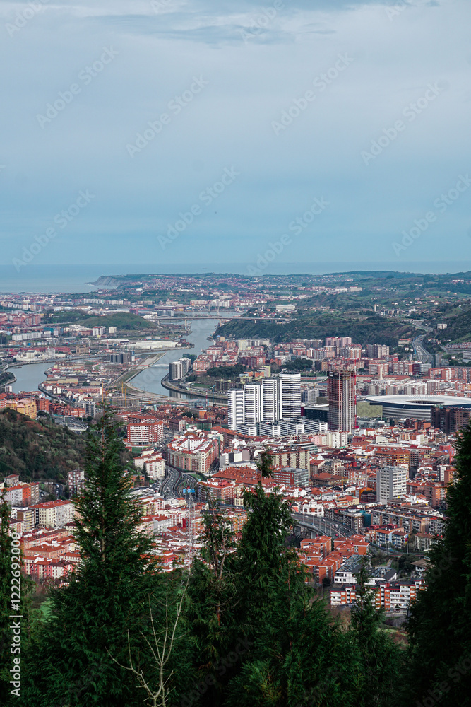 Obraz premium Bilbao city view, Bilbao, spain, travel destinations