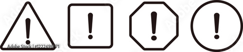 Danger warning icon set. danger and warning signs. exclamation mark icon