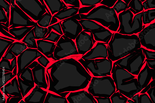 cracks in the earth release hot magma and lava