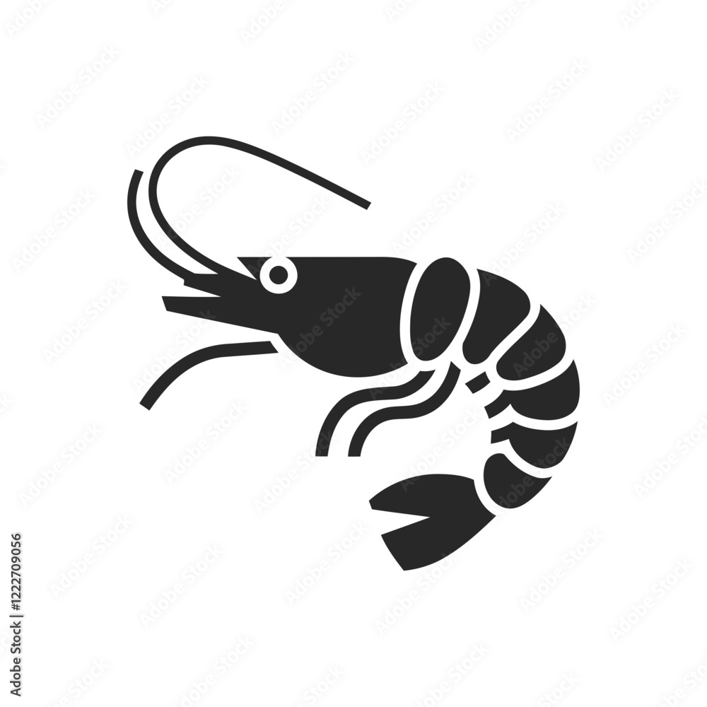 Shrimp Side View Icon Shrimp Side View Icon
