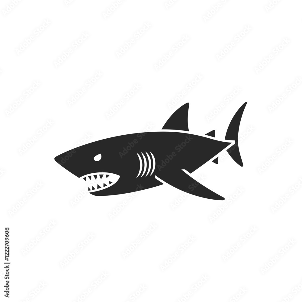 Fototapeta premium Sleek Shark Icon