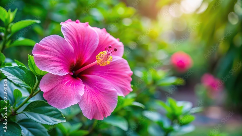 Vibrant Pink Hibiscus Flower in Full Bloom, hibiscus, garden, hibiscus, garden, flowers, delicate, nature Vibrant Pink Hibiscus Flower in Full Bloom, hibiscus, garden, hibiscus, garden, flowers, delicate, nature