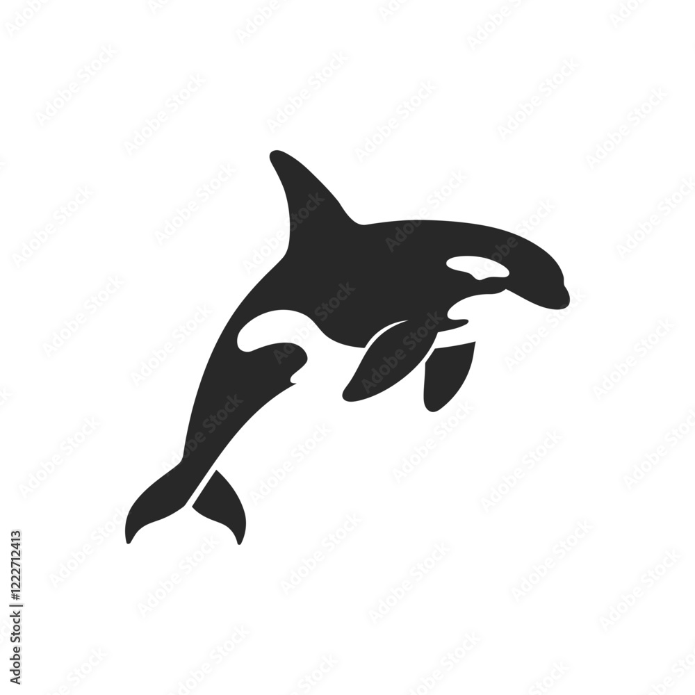 Fototapeta premium Dynamic Orca Icon