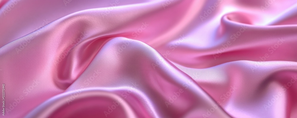 Obraz premium Luxurious smooth pink satin fabric with soft folds and silky texture