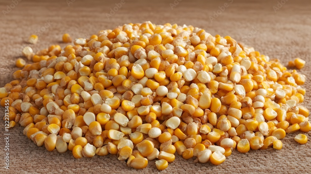 Close Up Pile of Dried Yellow Corn Kernels Close Up Pile of Dried Yellow Corn Kernels