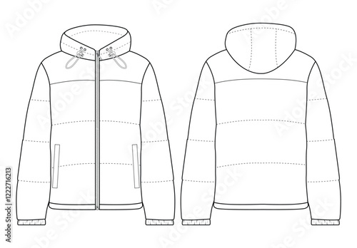dakota snow jacket women fashion vector Illustration design 