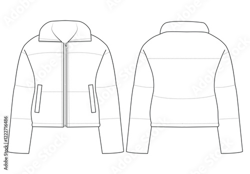 dakota snow jacket women fashion vector Illustration design 