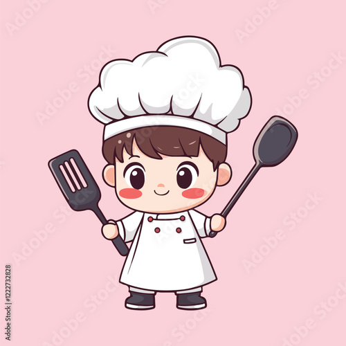 Cartoon chef vector illustration