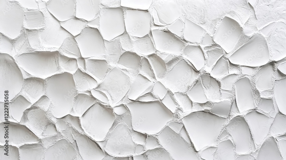 Textured white surface with intricate cracks and irregular patterns in contemporary design setting Textured white surface with intricate cracks and irregular patterns in contemporary design setting