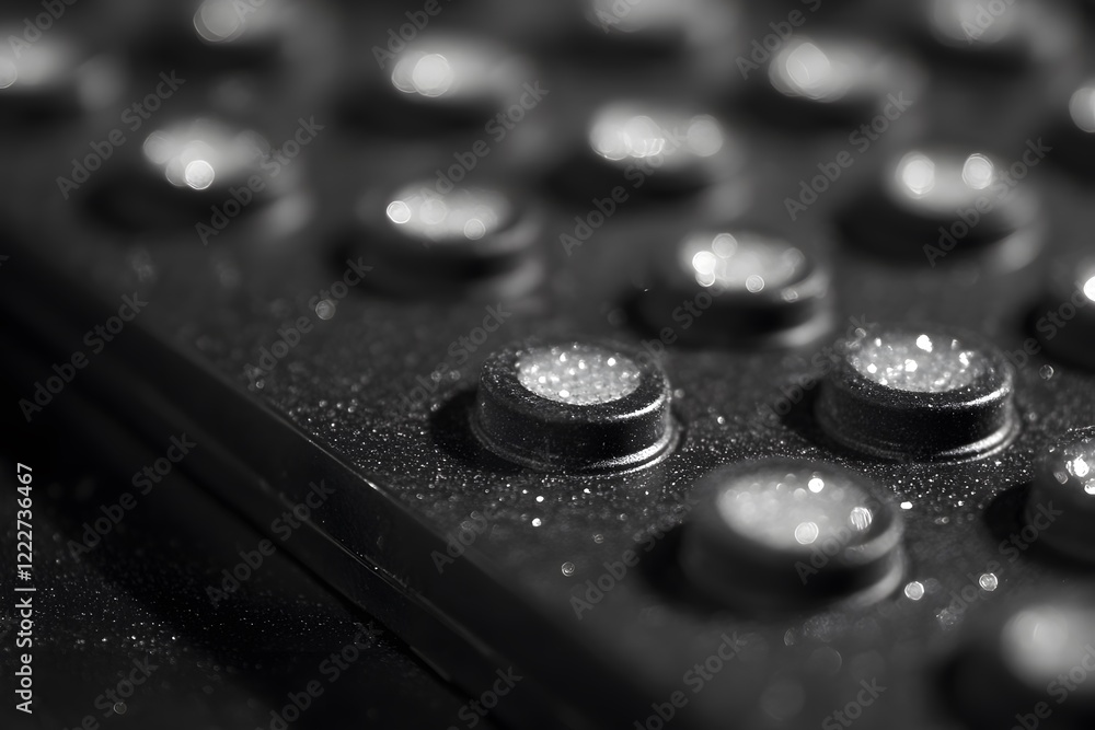 Closeup Black and White Glitter Surface Texture Closeup Black and White Glitter Surface Texture