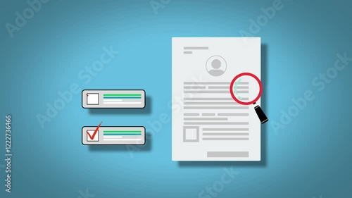 Document and Contract Review, Comprehensive Analysis and Inspection of Agreements for Compliance Verification, 4K animation