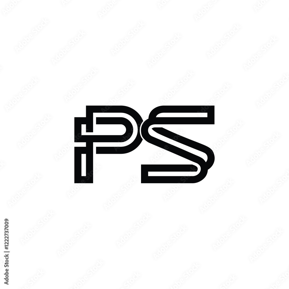 PS monogram logo design letter text name symbol monochrome logotype alphabet character simple logo PS monogram logo design letter text name symbol monochrome logotype alphabet character simple logo