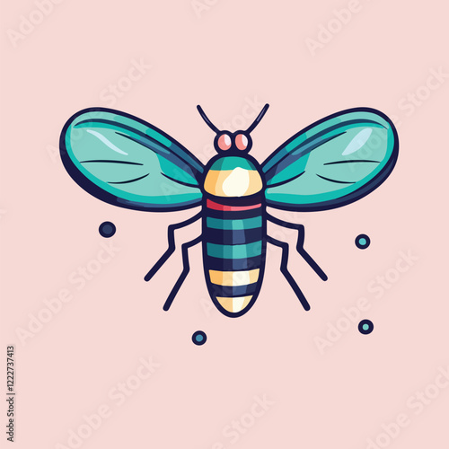 cartoon mosquito vector illustration