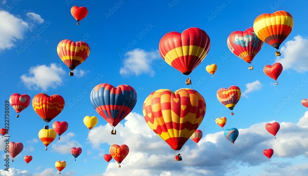Love in the Sky: Heart-Shaped Hot Air Balloon for Valentine's Day Love in the Sky: Heart-Shaped Hot Air Balloon for Valentine's Day