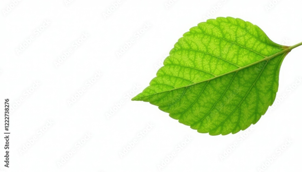 Fototapeta premium Delicate plane tree leaf isolated on white background, tree, single, leaf