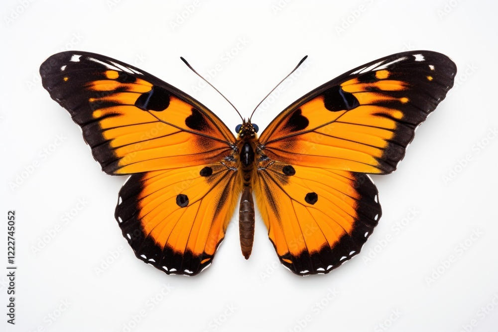 Fototapeta premium Butterfly animal insect white background.