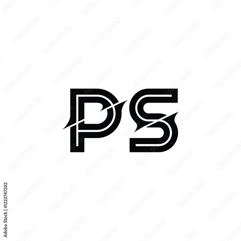 PS monogram logo design letter text name symbol monochrome logotype alphabet character simple logo PS monogram logo design letter text name symbol monochrome logotype alphabet character simple logo
